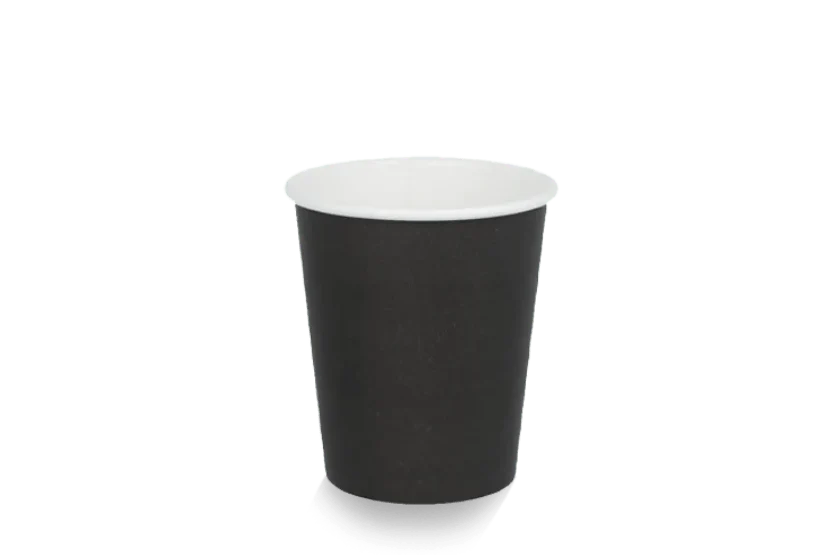 Kaffeebecher, Pappe, 230 ml 8 oz Ø 80 mm FSC®Mix, Schwarz