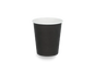 Kaffeebecher, Pappe, 230 ml 8 oz Ø 80 mm FSC®Mix, Schwarz